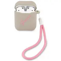 GUESS Guaca2Lsvsgp Airpods 1/2 Cover Grey Pink/Grey Pink Silicone Vintage