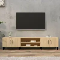 Prolenta Meuble TV exclusif - Bois imitation chêne Sonoma, dimensions 180 x 31,5 x 40 cm