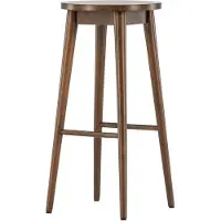 Furnlux Classic FURNLUX Tabouret de bar Mollosand Noyer 36cm / Hauptfarbe : Braun / Abmessungen : 36 x 36 x 75 cm