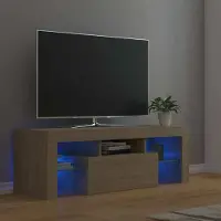 Prolenta Maison Exclusive - Meuble TV avec éclairage LED Chêne Sonoma 120x35x40 cm