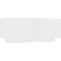 Syfax Meuble TV Blanc 100x35x40 cm Bois d'ingénierie