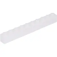 LEGO 100 pièces 6111 Brick 1x10 Part Basic Bricks 100 White
