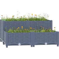 Prolenta Maison Exclusive - Potager surélevé 80 x 80 x 38 cm en polypropylène