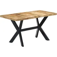 Prolenta Maison Exclusive - Table à manger 140 x 70 x 75 cm en bois de manguier brut