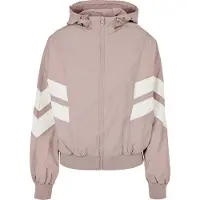 Urban Classics Veste mi-saison 'Crinkle Batwing' rose / blanc