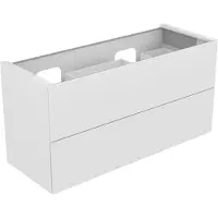 Keuco EDITION 11 Meuble sous-lavabo pour double lavabo encastré, 2 tiroirs à casseroles, 1400x700x535mm, 31264180000