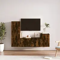 Prolenta Maison Exclusive - Ensemble de meubles TV 4 pcs Chêne fumé Bois d'ingénierie