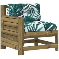 vidaXL Canapé de jardin avec accoudoirs Coussin Pin imprégné