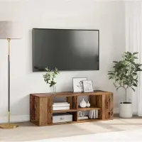 Prolenta Meuble TV exclusif - Ensemble de meubles TV de 102 x 35 x 35 cm, en panneaux de particules imitation bois