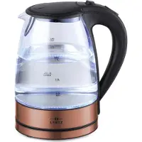 Lentz Bouilloire en verre à LED 1,7 litre 74127 Bronze