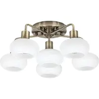 Rabalux Plafonnier E14 6x40W couleur laiton antique 3918 Sorina