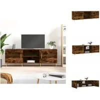 vidaXL Armoire TV chêne fumé 150x30x50 cm Bois composite - Meuble TV