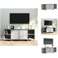 vidaXL Armoire TV Gris Sonoma 130x35x50 cm Bois composite - Meuble TV