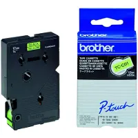 Brother TCC01 - 12 mm x 6.7 m - noir sur jaune fluo - ruban laminé - pour P-Touch PT-2000, PT-3000, PT-500, PT-5000, PT-8E
