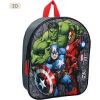 Marvel Plecak Avengers 3D dla dzieci, 32 cm, materiał 100% poliester