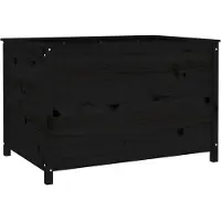 Syfax Lit surélevé de jardin noir 119,5x82,5x78 cm bois de pin massif