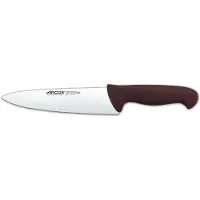 Arcos Couteau de chef couleur - Prof 292128 en acier inoxydable Nitrum et mangue ergonomique marron polypropylène avec lame de 20 cm, vitrine