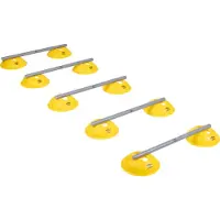 Umbro Kit de haies Accessoires d'entraînement de football - Comprend 10 cônes et 5 barres transversales - Gymnastique, entraînement de la vitesse et technique de course - Jaune/gris