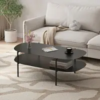 En.casa Table basse 'Enebakk' 112 x 62 x 40,5 cm noir