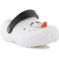 Crocs Chaussures ouvertes 'Frozen Olaf Classic' bleu clair / chocolat / orange / blanc