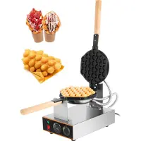 Vevor Machine à gaufres 1400w Gaufrier 6 kg Waffle Maker Taille de gaufre Plaque de cuisson Ustensiles de cuisine Commercial Gaufrier à œufs Acier inoxydable 220v