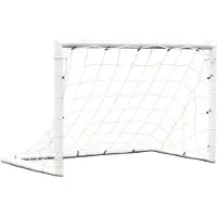 Powershot Paire de buts de football - 1,2 m x 0,8 m - PVC - blanc