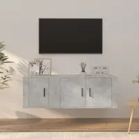 Prolenta Maison Exclusive - Ensemble de meubles TV 2 pcs gris béton bois d'ingénierie