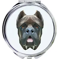 Art-Dog Cane Corso, chien italien Corso, Cane di Macellaio - Miroir avec photo et imprimé géométrique de la marque