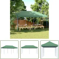 The Living Store Tente de réception pliable Pop-Up Vert 580x292x315 cm