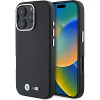 BMW Bmhcp16L23Pmwk Iphone 16 Pro 6.3 Czarny/Black Hardcase M Smooth Full Wrapped Metal