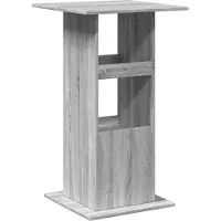 vidaXL Table de bar avec étagères Gris Sonoma 60x60x102 cm Bois composite
