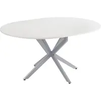 Vicco Table de salle à manger Loyd Blanc/Gris 120x76.5cm extensible, Model 51778