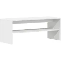 Syfax Meuble TV Blanc 100 x 40 x 40 cm Aggloméré