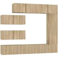 Syfax Ensemble de meubles TV 7 pcs Chêne sonoma Bois d'ingénierie