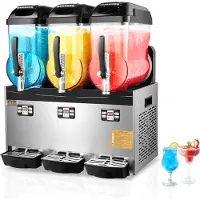 Vevor Machine à Granité Commerciale 3x12 L Triple Réservoir
