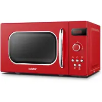 Comfee CMSRO 20 di rd Four à micro-ondes de style rétro/rétro avec 8 menus auto, 5 niveaux de puissance, bouton de cuisson express, 20L, 800W, Passionate Red