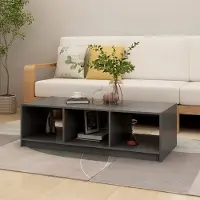 Prolenta Maison Exclusive - Table basse grise 110x50x34 cm en bois massif de pin