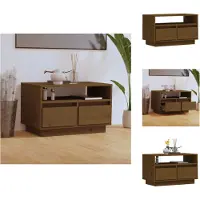 vidaXL Armoire TV Marron Miel 60x35x37 cm Pin massif - Meubles TV