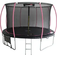 Lean Toys LEAN Sport Max Trampoline 366 cm, noir-rose