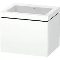 Duravit L-Cube c-bonded Ensemble suspendu, 1 tiroir, sans trop-plein, sans trou pour robinetterie, 600x500x480mm, LC6916N1818