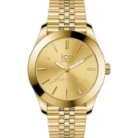 Ice Watch 23791 37mm 10atm Solar Analogical Woman Watch Doré Femme