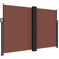 Syfax Auvent latéral rétractable marron 160x1000 cm