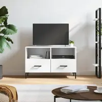 Prolenta Maison Exclusive - Meuble TV blanc 80x36x50 cm Matériau dérivé du bois
