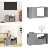 vidaXL Armoire TV Gris Sonoma 60x24x32 cm Bois composite - Armoire TV - Meubles TV - Support TV