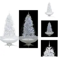vidaXL Sapin de Noël à neige avec pied parapluie blanc 190 cm - Sapins de Noël
