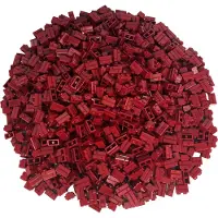 LEGO 1x2 Briques de construction rouge foncé - 98283 NOUVEAU ! Quantité 50x