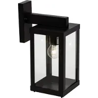 Brilliant Applique extérieure Gaia | Luminaire d'extérieur | métal/verre | noir | IP44 | 1x E27 max. 60 W