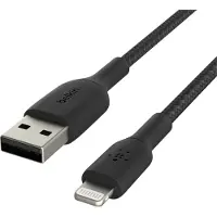 Belkin Câble Lightning vers USB-A tressé BoostCharge Pro - 2 mètres - Noir