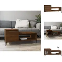vidaXL Table basse marron aspect chêne 100x50x45 cm Bois composite - Tables basses