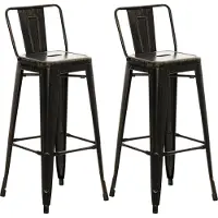 CLP lot de 2 tabourets de bar Mason